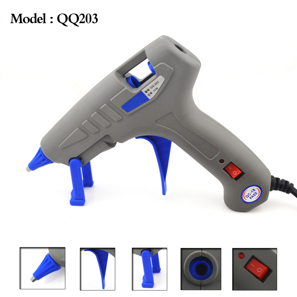 30W Mini Hot Melt Glue Gun DIY Thermo Electric Silicone Adhesive Gun Heat Temperature Tool with 7mm Glue Stick Gift 110-220V