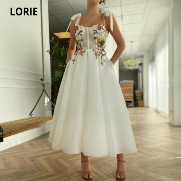 LORIE Vintage Prom Dresses Bohemian 1950's Flowers A-Line Tulle Party Gown Dress Christmas Robes de cocktail Dresses for Teens