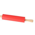 Non-Stick Silicone Rolling Pin Wooden Handle Bar Pastry Baking Tool Bakeware Kitchen Gadgets