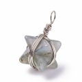 10pcs Natural Labradorite Stone Pendants DIY Jewelry Accessories Making Necklaces Crafts Moonstone Sunstone Charms Irregular