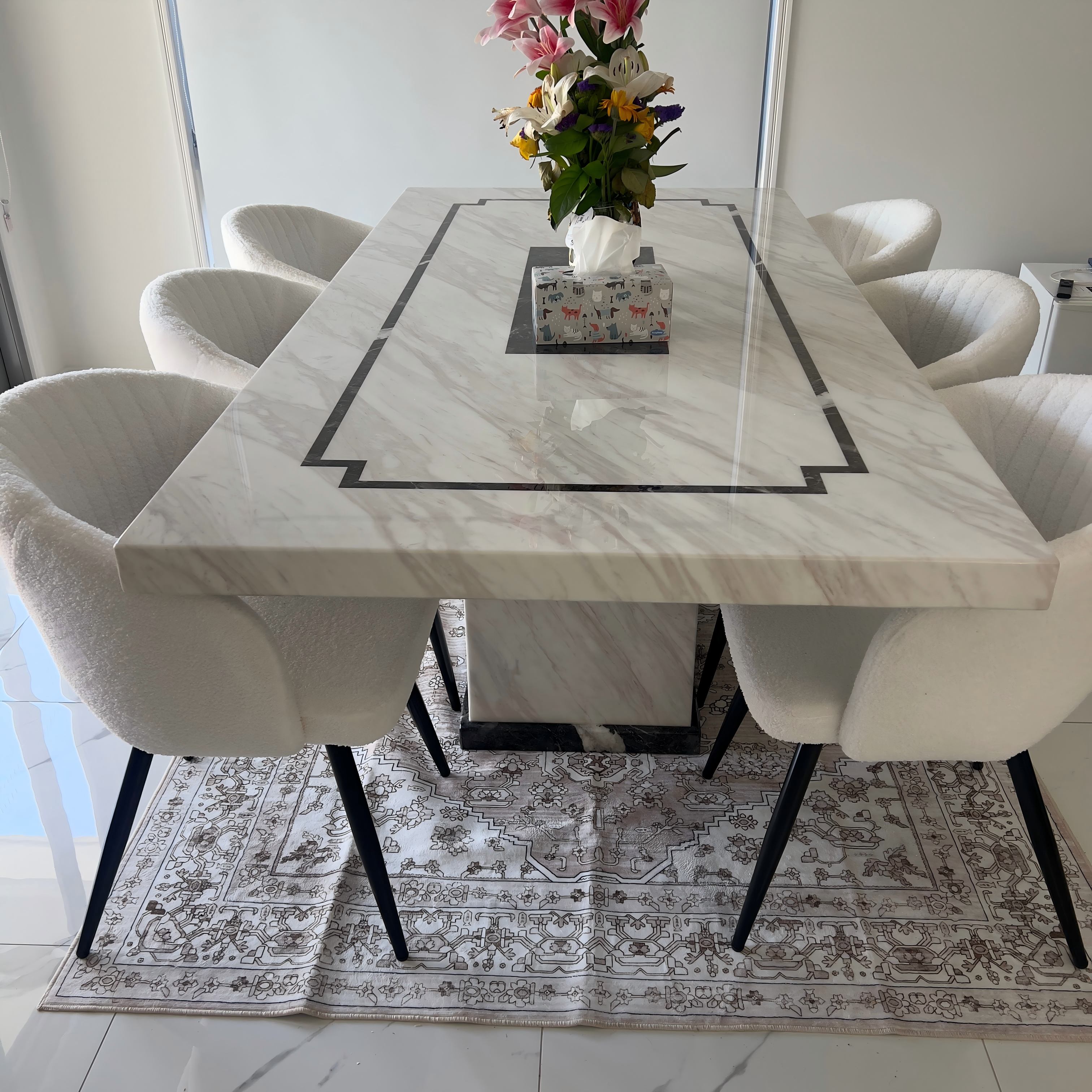 BR-808 white dining chair