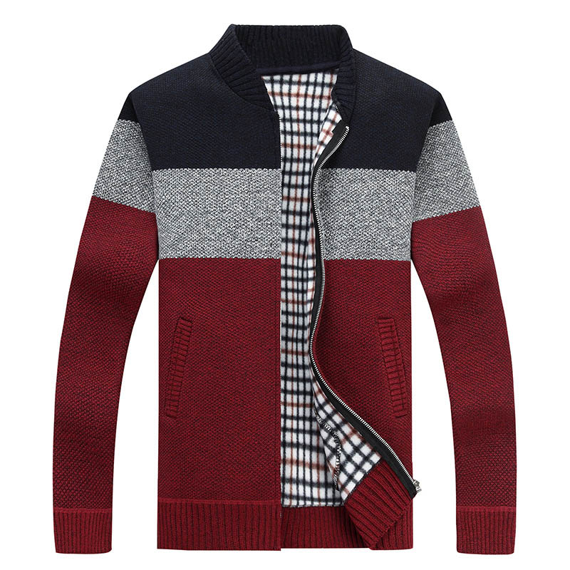 2020 New Men's Sweaters Autumn Winter Warm Cashmere Wool Zipper Cardigan Sweaters Man Casual Knitwear Sweatercoat male clothe