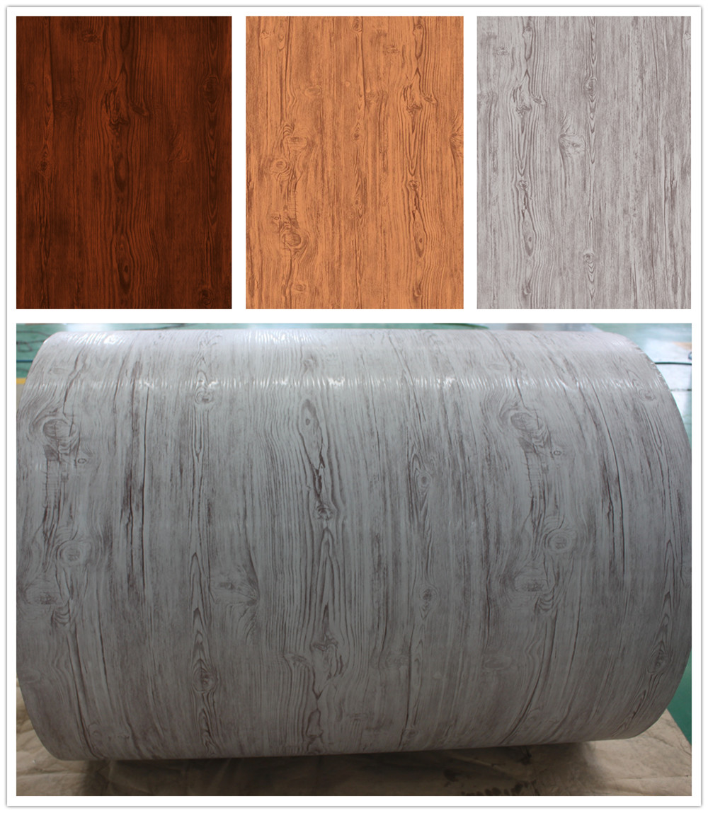 printed wood grain metal