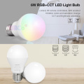 Miboxer FUT014 Light Bulb 6W RGB+CCT LED 2.4G Wireless Remote control Android/ios APP smart warm white Dimmable lamp AC100~240V