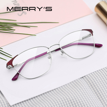 MERRY'S Women Fashion Cat Eye Glasses Frame Ladies Optical Eyewear Myopia Prescription Optical Eyeglasses S2053