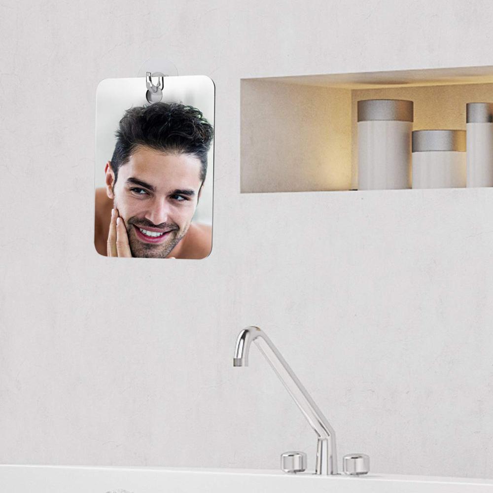 Fog Free Washroom Travel Unbreakable Mirror Bath Room Home Shower Makeup Tool Anti Fog Shaving mirror #225