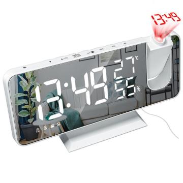 New LED Digital Alarm Clock Watch Table Electronic Desktop Clocks USB Wake Up FM Radio Time Projector Snooze Function 2 Alarm