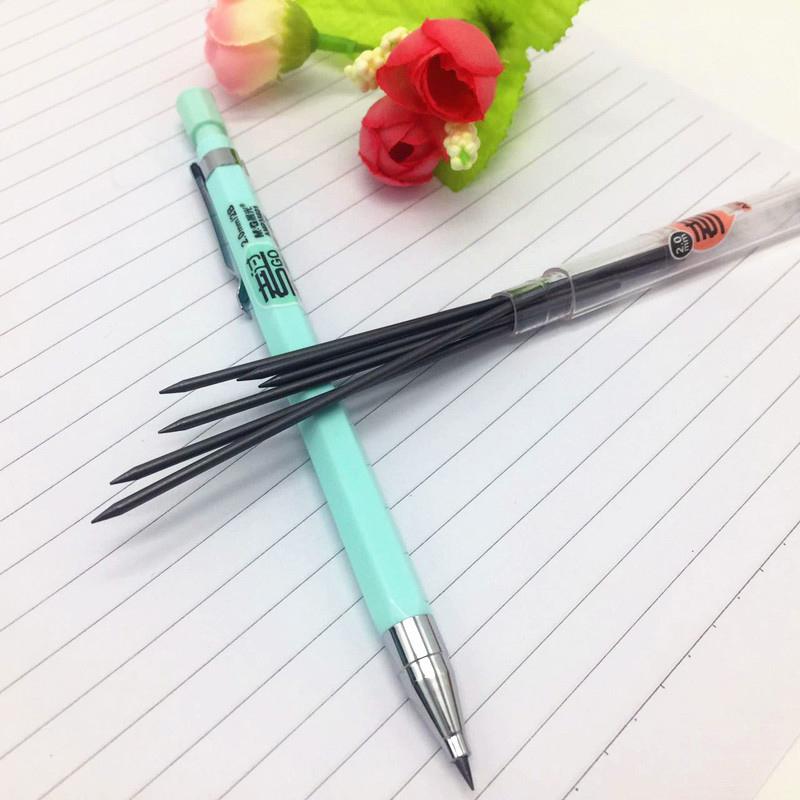 1 PC Candy Color Mechanical Pencil 2.0mm Pencils Pen For Writing Kids Girls School Office Supplies Stationery Pencils Pen