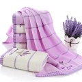 drop ship 3pcs/set Elegant Lavender Cotton Terry Towel set for Adults Face Bathroom Hand bath Towels Toallas de Mano