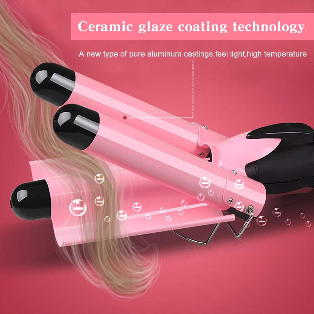 YBLNTEK Hair Curler Professional Hair Curling Iron 20 25 32 mm Ceramic Triple Barrel Hair Styler Hair Waver Styling Hair Tools