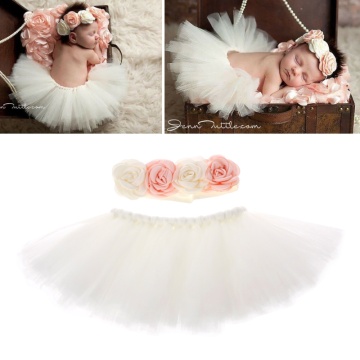 Photography Props Infant Costume Outfit Princess Baby Tutu Skirt Headband Baby Photography Prop