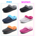 PULOMIES Men and Women Winter Slippers Fur Slippers Warm Fuzzy Plush Garden Clogs Mules Slippers Home Indoor Couple Slippers