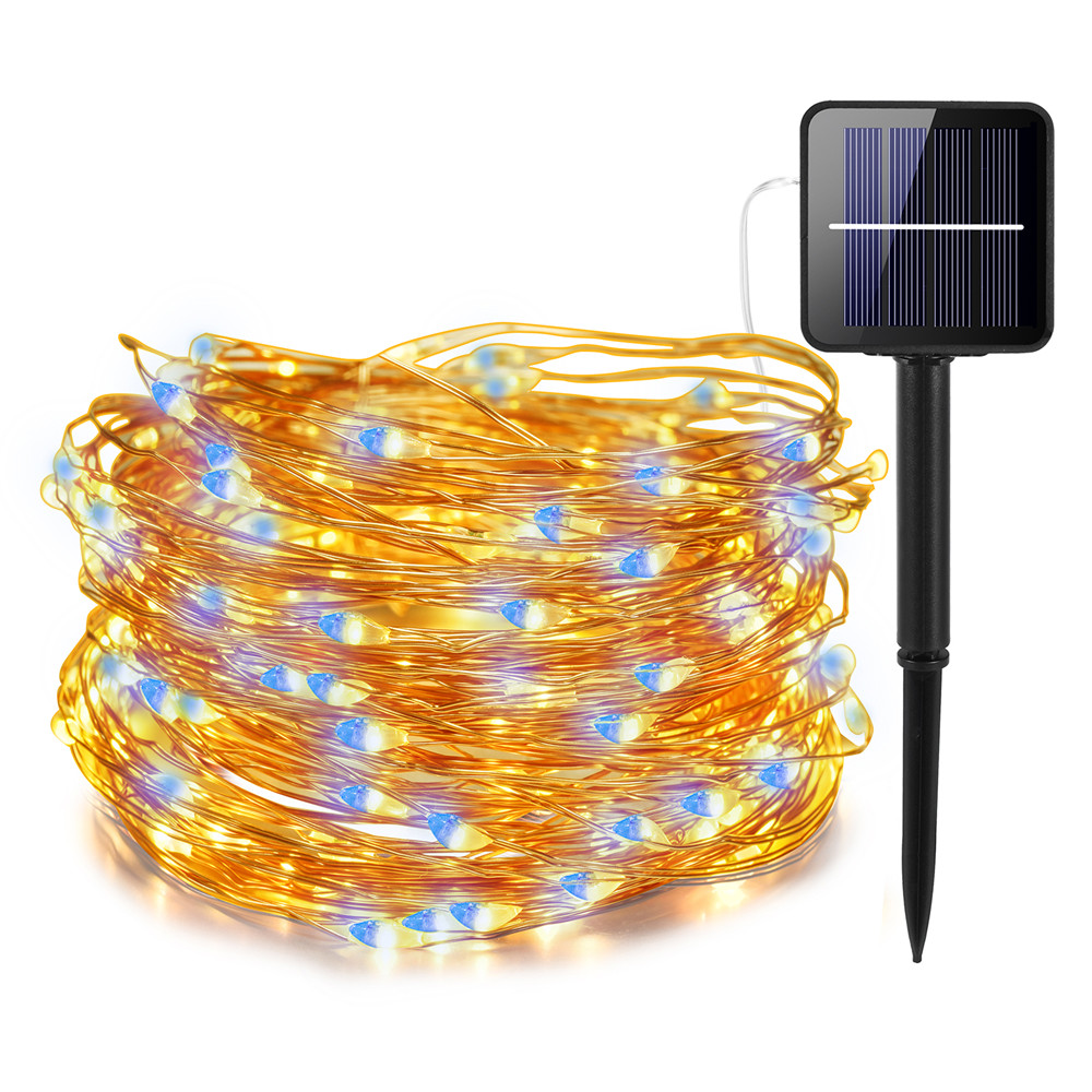 200 led solar Lights Waterproof String with RF 17Key Controller Holiday Outdoor led strip Christmas Party Wedding Decoration