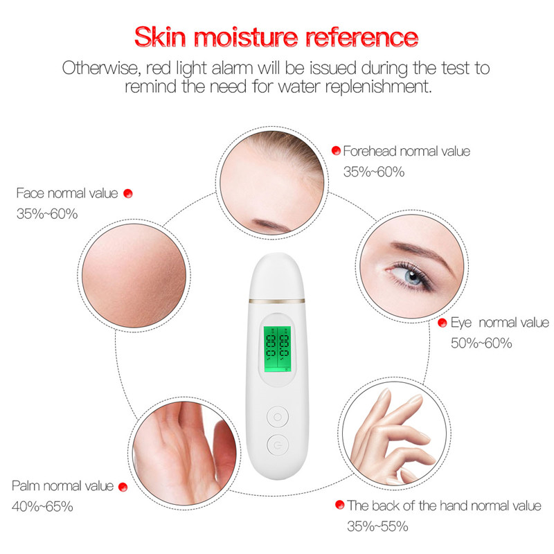 Digital Skin Analyzer Pen LED Display Skin Moisture Oil Sensor Precision Skin Tester Meter with Memory Function Skin Care Tool45