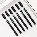 3pcs Cool Black Color Gel Pens for Writing Signature 0.5mm Roller Ball Pen Stationery Office Accessories School Supplies A6819