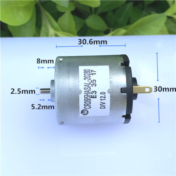 CR095HASAL-20280 Mini 30mm Round Motor DC 3.7V -12V 5750RPM Carbon Brush DIY Air Pump Car Massage Seat Accessorie Short Shaft