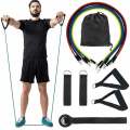 New Resistance Bands Set 11Pcs Exercise Fitness Yoga Band Rubber Loop Tube Bands Gym Fitness Exercise Pilates Yoga Brick