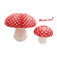 Nicro 3D Paper Mushroom Hanging Lanterns Dots Red And White Girls Boys Birthday Party Baby Shower 1st Birthday Size:S/M #LS03
