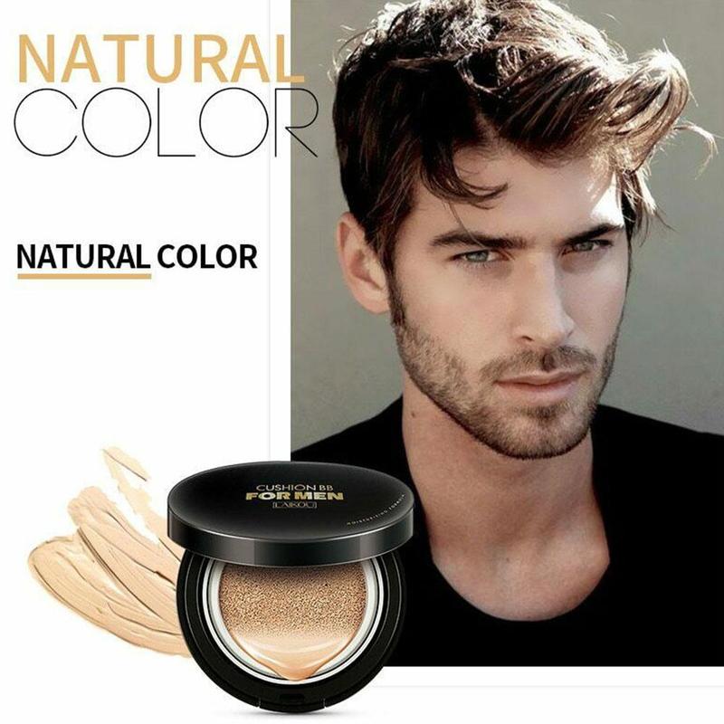 Men Sunscreen Air Cushion BB Cream Concealer Moisturizing Makeup BB Cream Natural Foundation Brightening Whitening X5I5