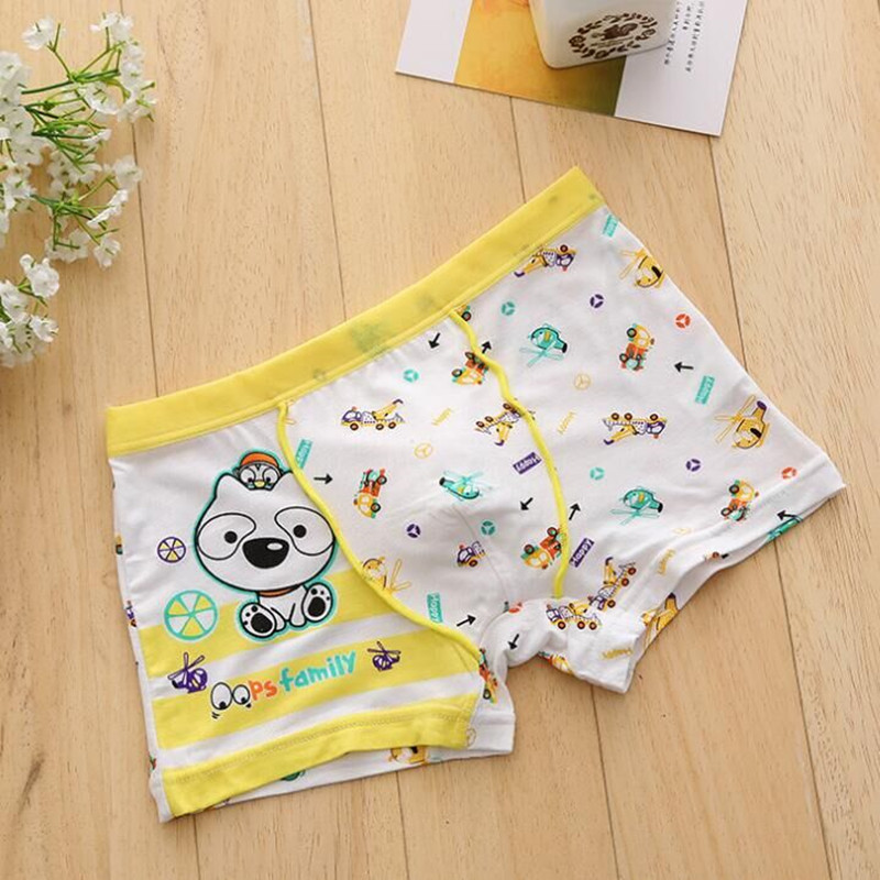 3Pcs/Lot Underwear Cute Cartoon Children's Pants Soft Cool Modal Kids Boxer Underpants Briefs Baby Boys Suit 2-10y