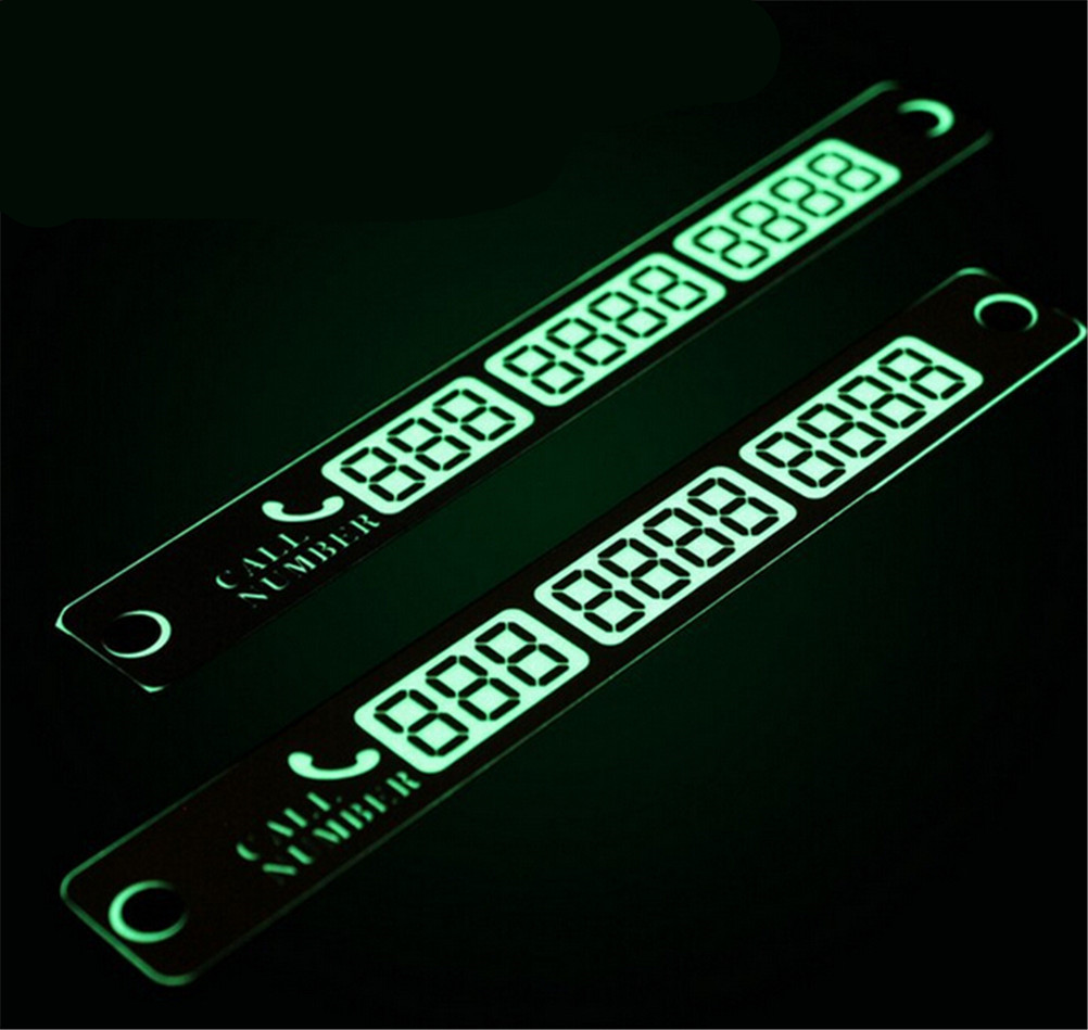 Parking Notification Phone Number Card Luminous Telephone Number Accessories