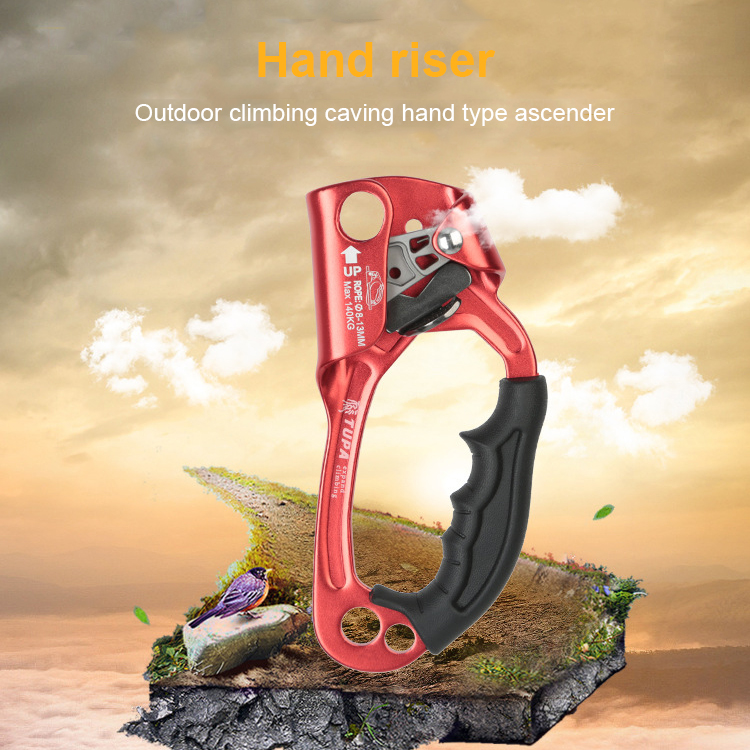 Outdoor Mountaineering Rock Climbing Rope Clamp Hand Ascender Rappelling Gear Equipment Rope Clamp For Mountaineering Caving