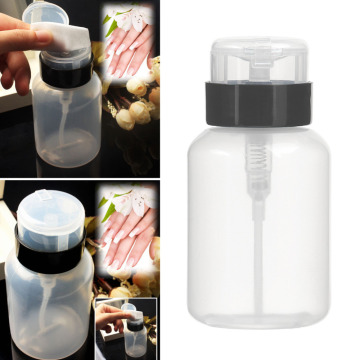 210ml Top Quality Empty Pump Dispenser Liquid UV Gel Polish Nail Art Polish Clean Acetone Bottle Polish Cleanser Remover Bottle