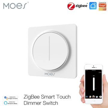New ZigBee Smart Touch Light Dimmer Switch Timer Brightness Memory Smart Life/Tuya APP Remote Control Work with Alexa Google