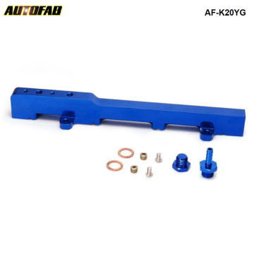 For Honda Acura Racing Sport K-Series K20 DC5 EP3 Billet Aluminum High Flow Fuel Rail Assembly Blue AF-K20YG