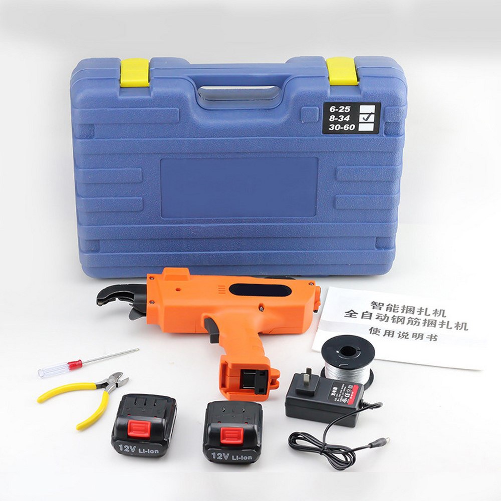 Automatic rebar tier tying tool machine Cordless Rechargeable Battery Electric Rebar Tying Machine Tool Set For Building Project