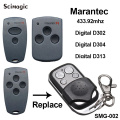 2pcs Marantec Digital D302 D304 D313 Garage Door Opener Key Duplicator Marantec Controller Remote Control Transmitter 433.92 MHz