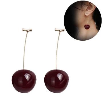 Hot red Cherry earrings eardrop Sweet fruit fresh cherry eardrop female youth beautiful girl students earrings for women