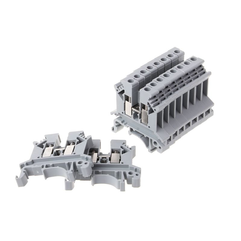 10 pcs/set UK-2.5B Terminal Block Screw General Application PCB Din Rail Wiring Termianl Connector