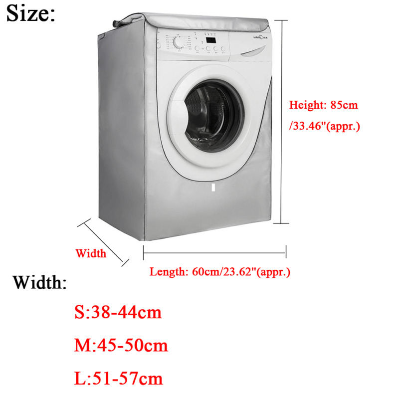 Washing Machine Cover For Front Load Washer & Home Sunscreen Laundry Dryer Waterproof Dust Proof Case Protective Dust Jacket