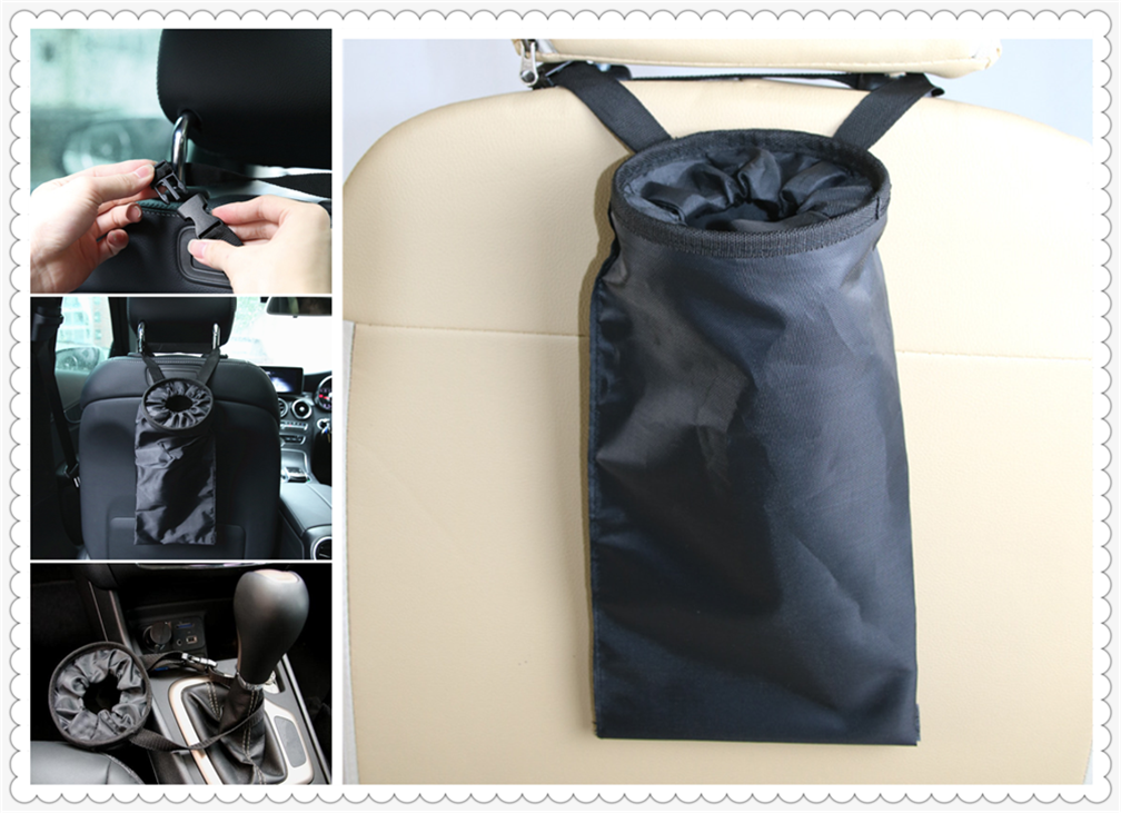 Car Interior portable trash garbage bag Seat back storage box for Audi Q5 R8 TT S5 S6 S7 S8 SQ5 A4 B6 A3 A6 C5 Q7 A1 A5 A7 A8