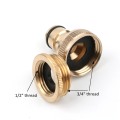 brass female 1/2" to 3/4" thread Quick Connector faucet Adapter Garden Irrigation hose tools car wash washing machine Joint