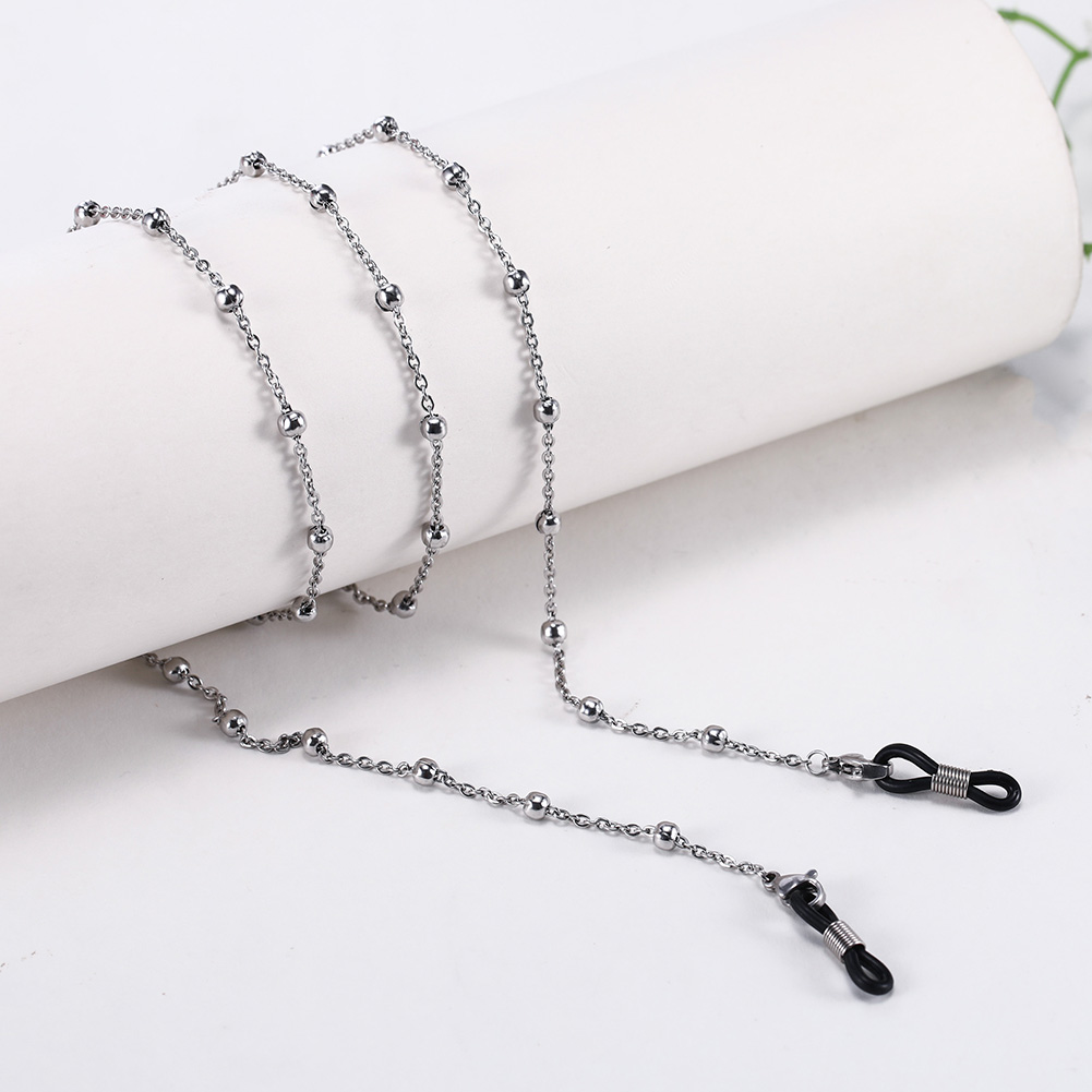 Teamer 78cm Beaded Eyeglass Chains Women Stainless Steel Sunglasses Chain Cord Holder Neck Strap Rope Reading Glasses Lanyards