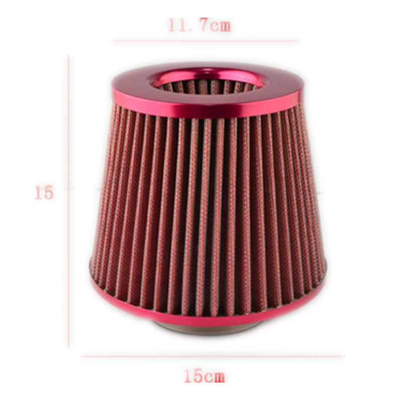SPSLD Universal Car Air Filters Performance High Flow Cold Intake Filter Induction Kit Sport Power Mesh Cone 76MM