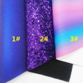 Mixed Colors Glitter Fabric, Rainbow Faux Leather Fabric, Synthetic Leather Fabric Sheets For Bow A4 8"x11" Twinkling Ming XM346