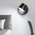 Led indoor wall lamps 5W bedroom bedside stair wall light fixture black white 350-degree rotatable nordic modern wall sconce