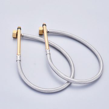 SHAI New Basin Dish Hot And Cold Water Inlet Pipe Pointed Hose Long Rod Steel Wire Explosion-Proof Metal Plumbing Hoses