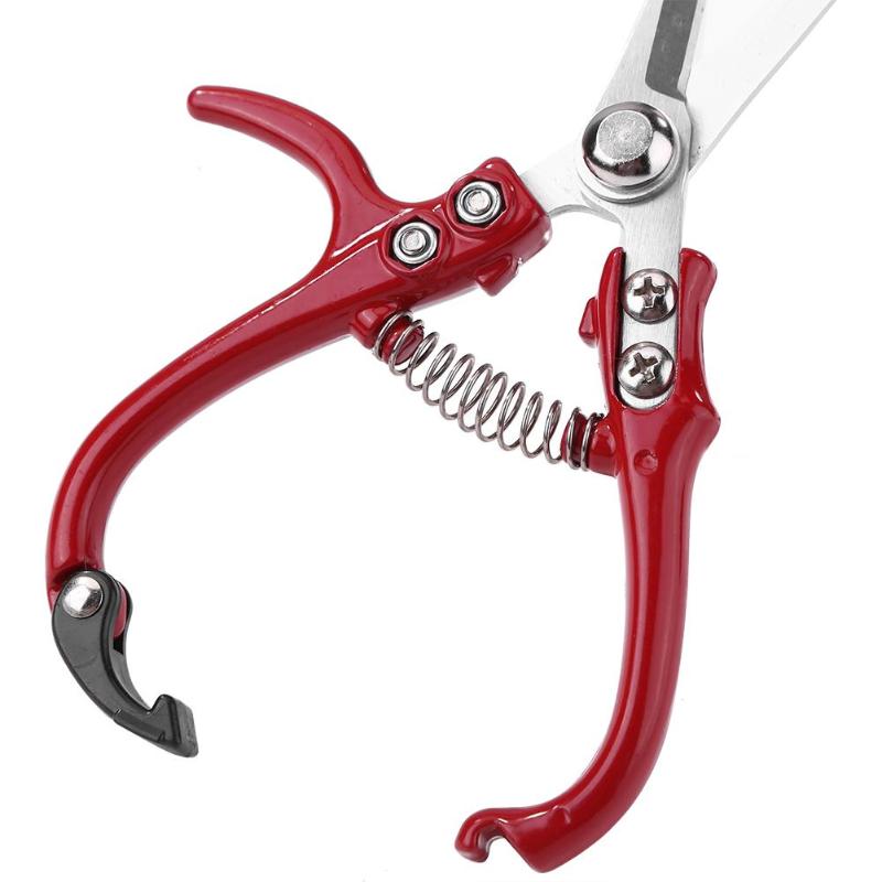 Garden Shearing Pruner Multi-functional Tree Cutter Scissors Safety Buckle Stainless Steel Spring Grass Flower Shear Tool