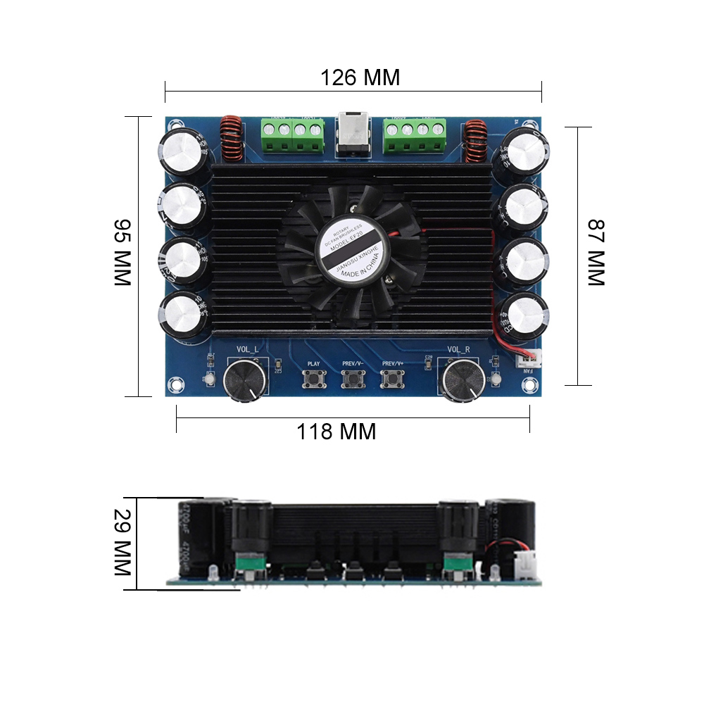 AIYIMA TDA7850 Bluetooth Amplificador Audio Four-channel 50Wx4 Class AB Power Sound Speaker Amplifier Board Stereo Mini Amp