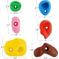 32pcs Children's Outdoor Climbing Wall Stones Holds Plastic Textured Climbing Rock Holds Wall for Kids Multi Color Assorted