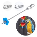 2Pcs Stainless Steel Bird Hanging Vegetable Feeder Toy Chicken Veggies Skewer Food Fruit Feeder Holder for Hens Foraging Toy