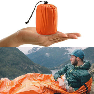 Practical Orange Foldable Foil Thermal Space First Aid Emergency Survival Sleeping Bag Blanket Hiking Camping Outdoor Sport Gear