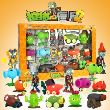 Hand-made Plants Vs. Zombies Ten Piece Set Children's Toys Hard Rubber Zombies Christmas And Birthday Gift Toys Boys Like Toys