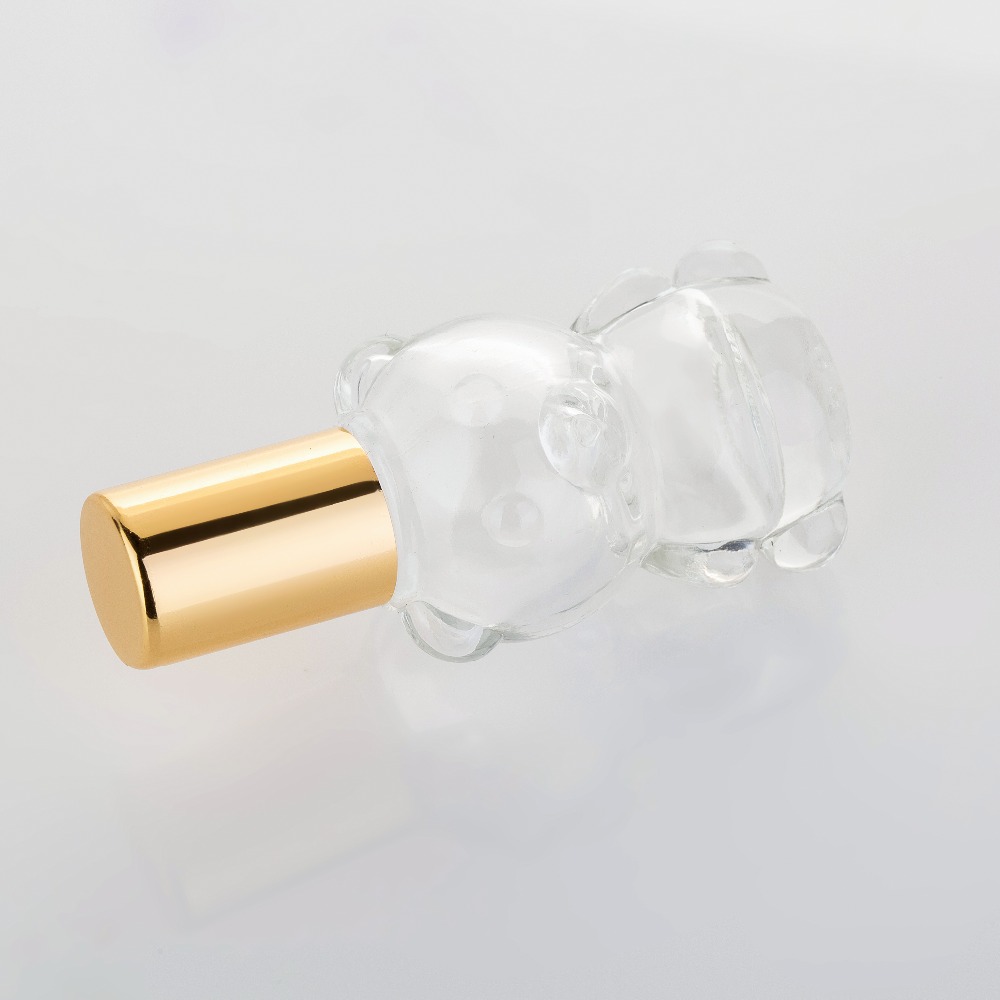MUB- 8ml Mini Essential Oils Metal Roller Ball Glass Perfume Bottles Gold Cap No Line Traveler Empty Roll-On Refillable Bottles