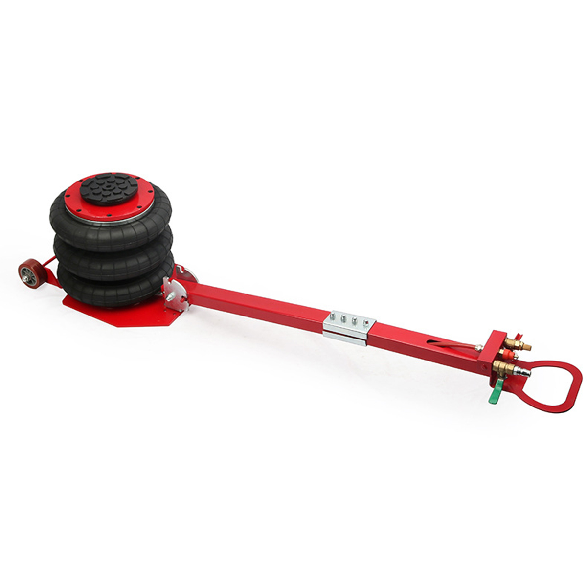 New Arrival 3 Tons/6600lbs Folding Triple Air Bag Jack Pneumatic Car Jack Stand Automotive Lifting Tools Red