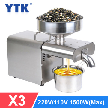 YTK Oil Press Automatic Household FLaxseed Oil Extractor Peanut Oil Press Cold Press Oil Machine 1500W (MAX)